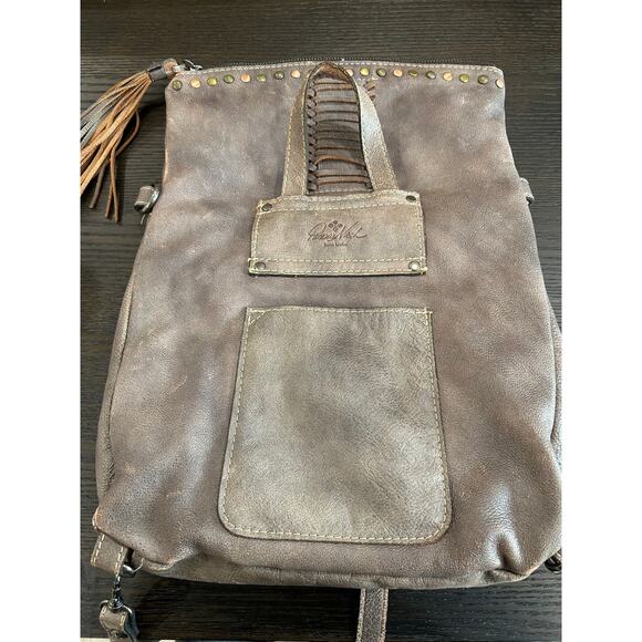 PATRICIA NASH DISTRESSED LEATHER SHOULDER BACKPACK CROSSBODY - Picture 1 of 9